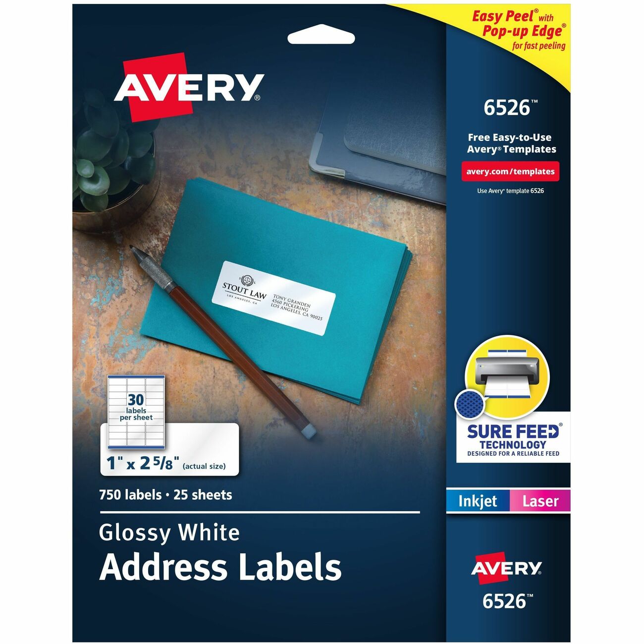 Avery Label Add 30Up 750Pk Gwe