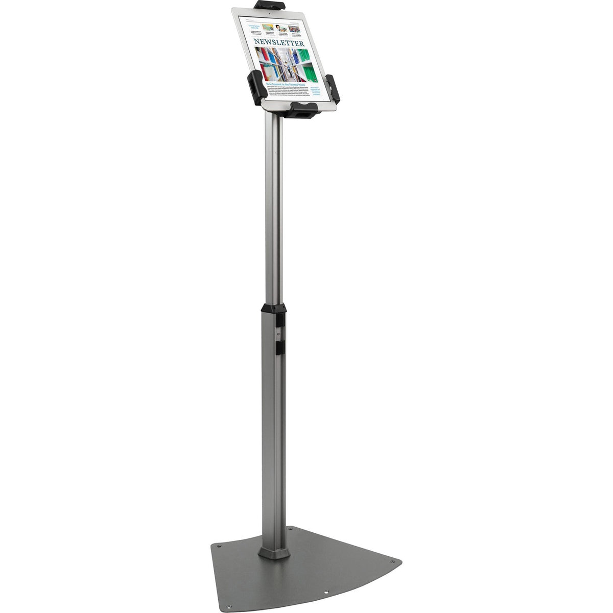Kantek Adjustable Floor-Mount Tablet Kiosk Stand with Security Locking System