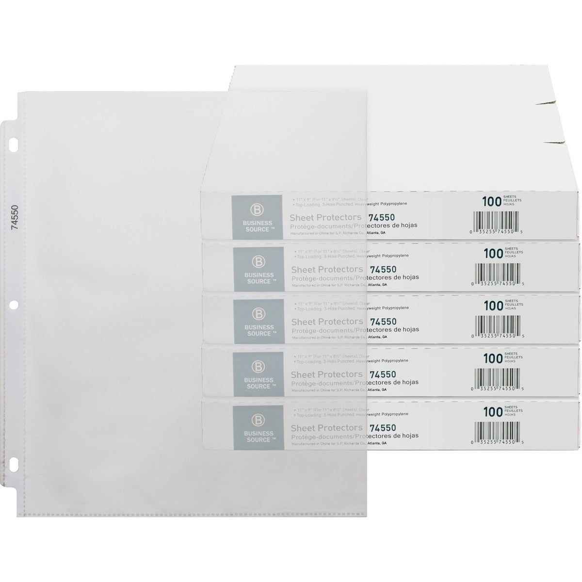 Business Source Protector Sheet Hvywght Clr