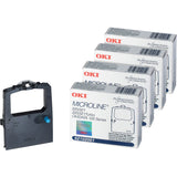 Oki Dot Matrix Ribbon Cartridge - Black - 4 / Bundle