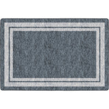 Flagship Carpets Double Light Tone Border Gray Rug
