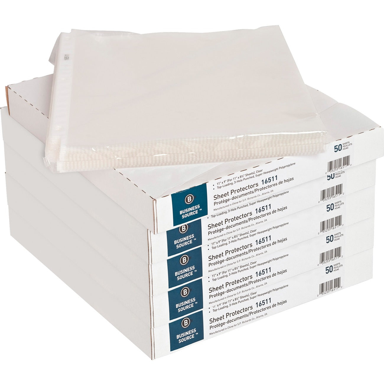Business Source Protector Sheet Suprhvy Clr