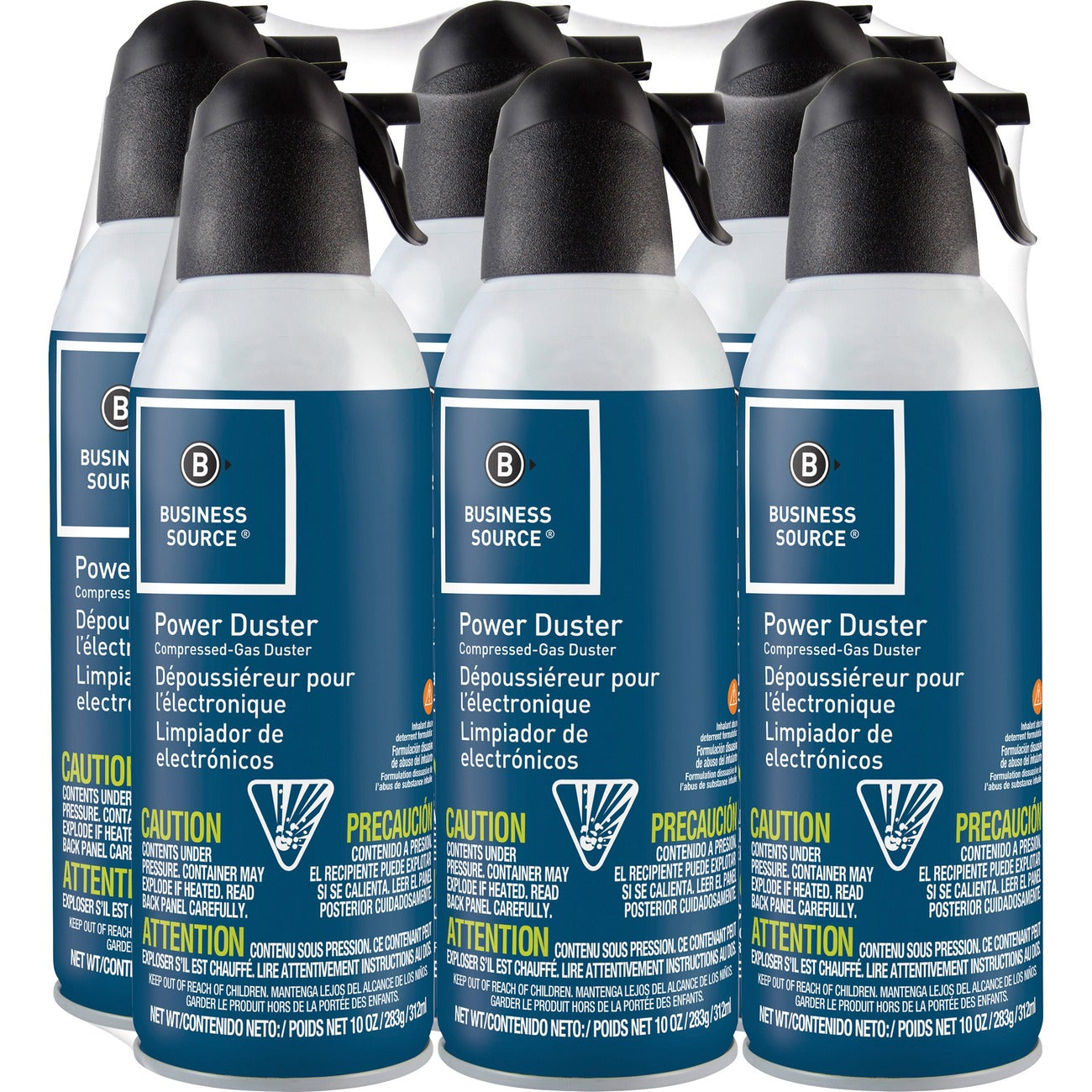 Business Source Duster Canned Air 6Pack