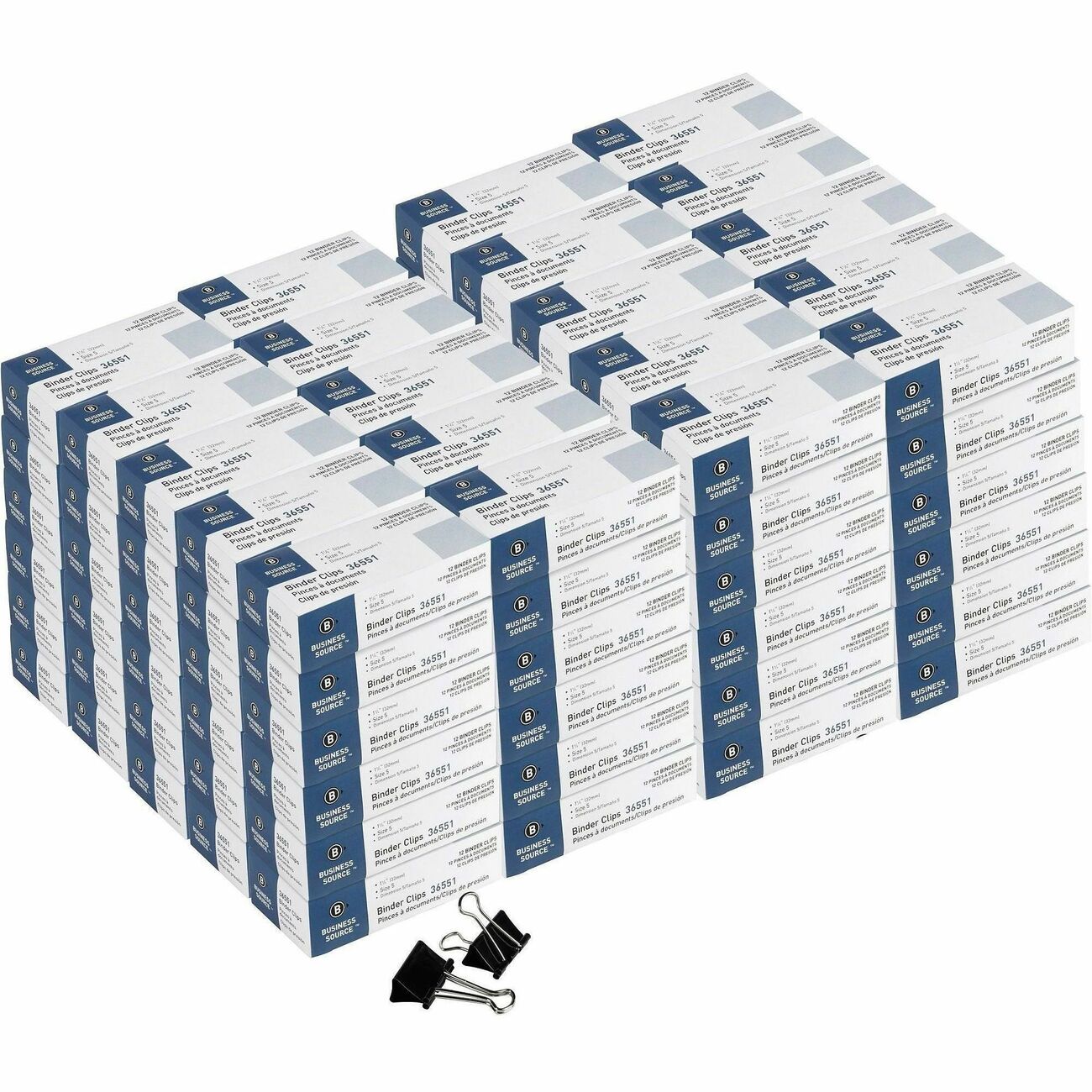 Business Source Clip Binder Medium 12Pc Bk