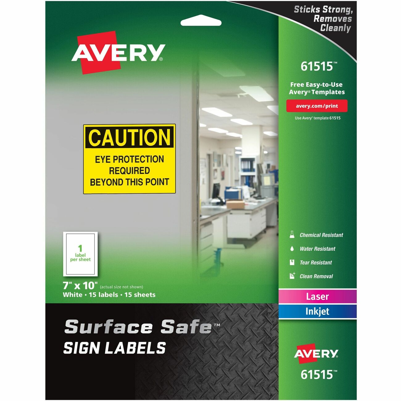 Avery Label Sign Rem 7X10 We 15Pk