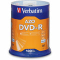 Verbatim 95102 DVD Recordable Media - DVD-R - 16x - 4.70 GB - 100 / Pack - Silver