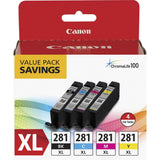 Canon CLI-281XL Original Inkjet Ink Cartridge - Value Pack - Multicolor - 1 Pack