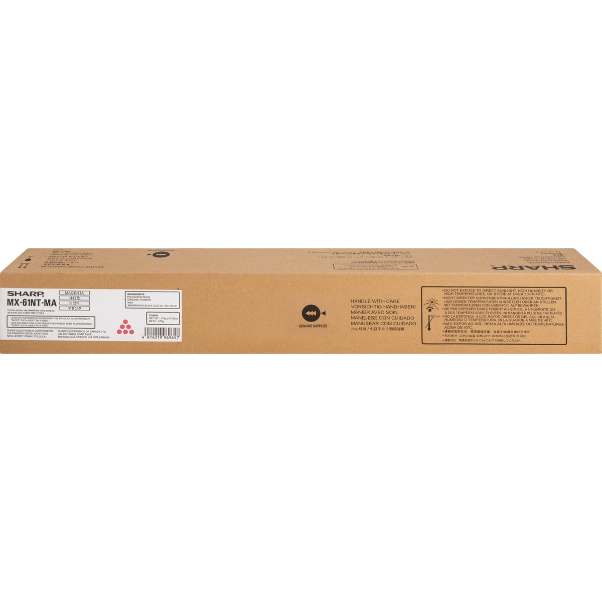 SHARP&reg; MX-61NT Original Laser Toner Cartridge - Magenta - 1 Each