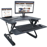 Victor High Rise Height Adjustable Standing Desk with Keyboard Tray