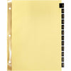 Business Source Divider Leather Tabs Mthly
