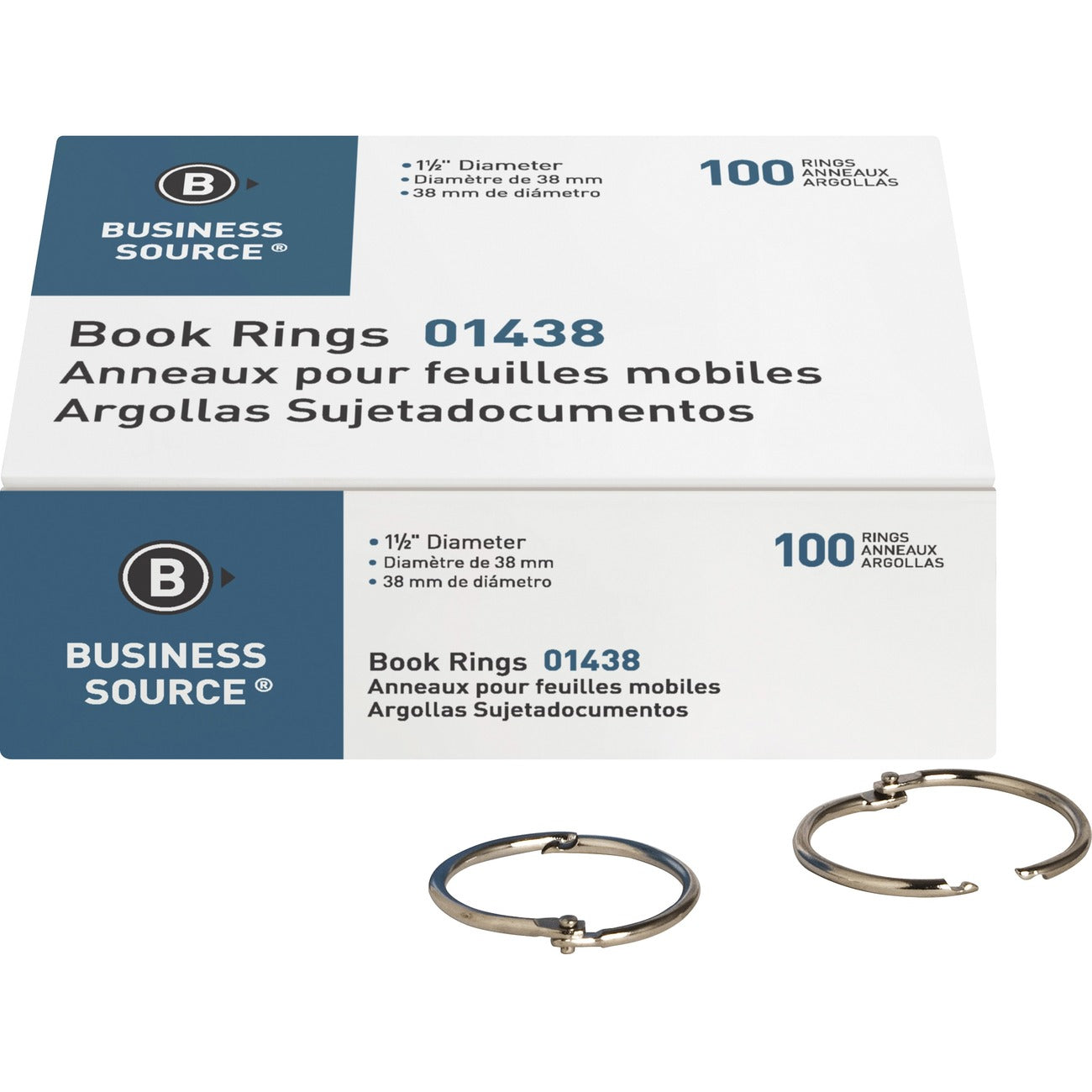 Business Source Ring Book 1.5' Nckl 100Pc
