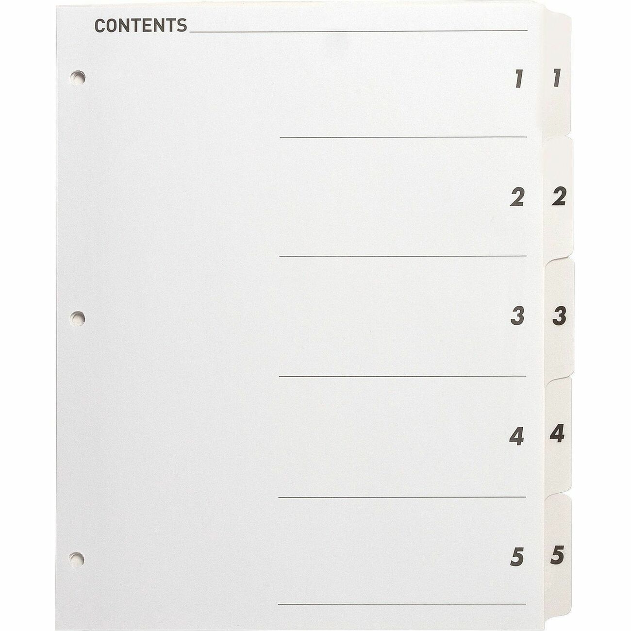 Business Source Dividers Index Toc 1-5 We