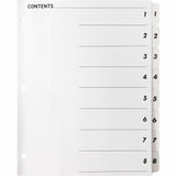 Business Source Table of Content Quick Index Dividers