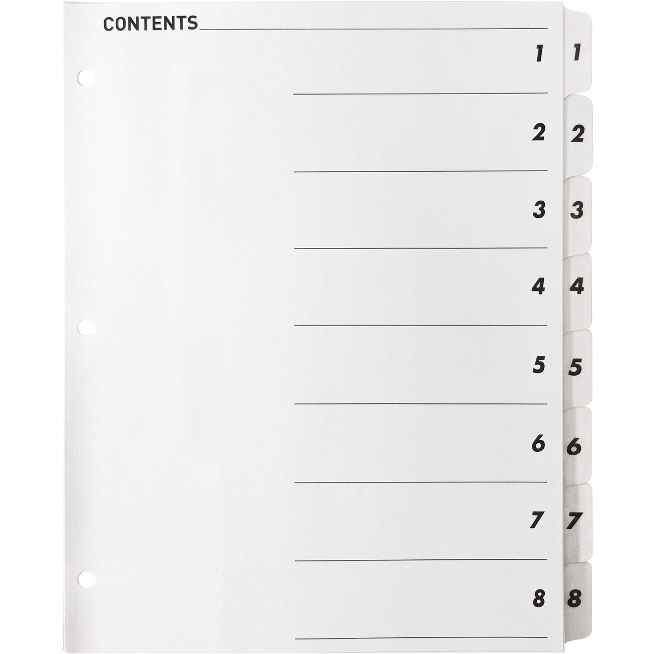 Business Source Dividers Index Toc 1-8 We