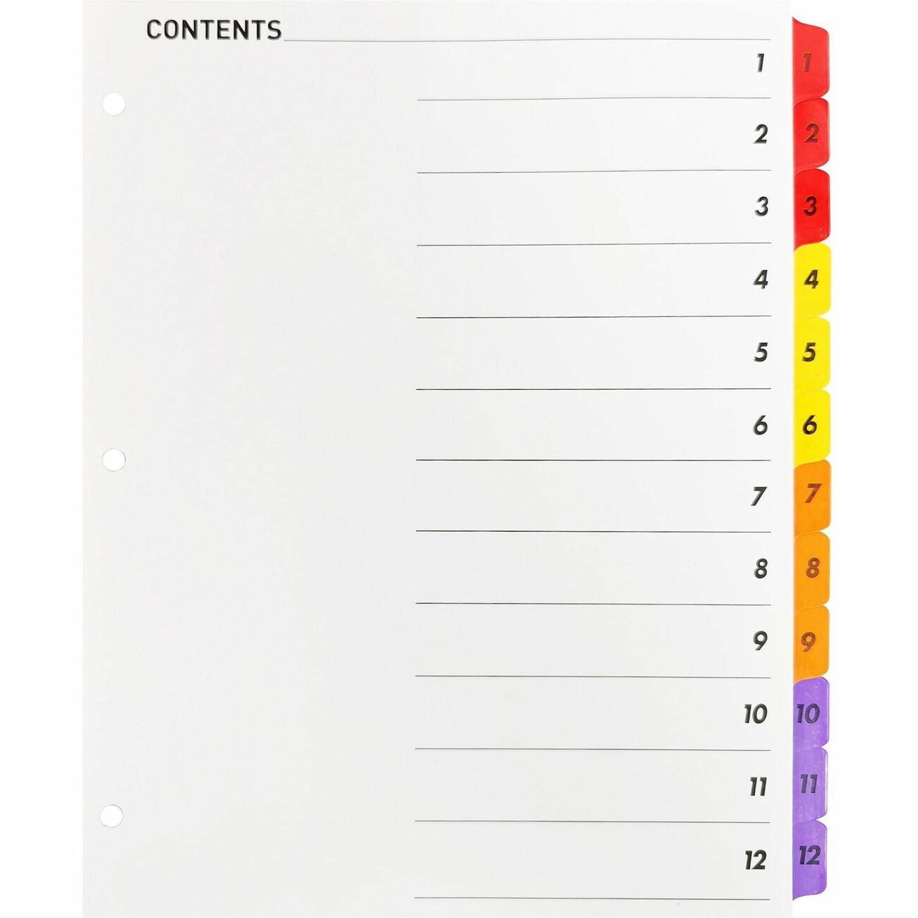 Business Source Dividers Index Toc 1-12 Mlt