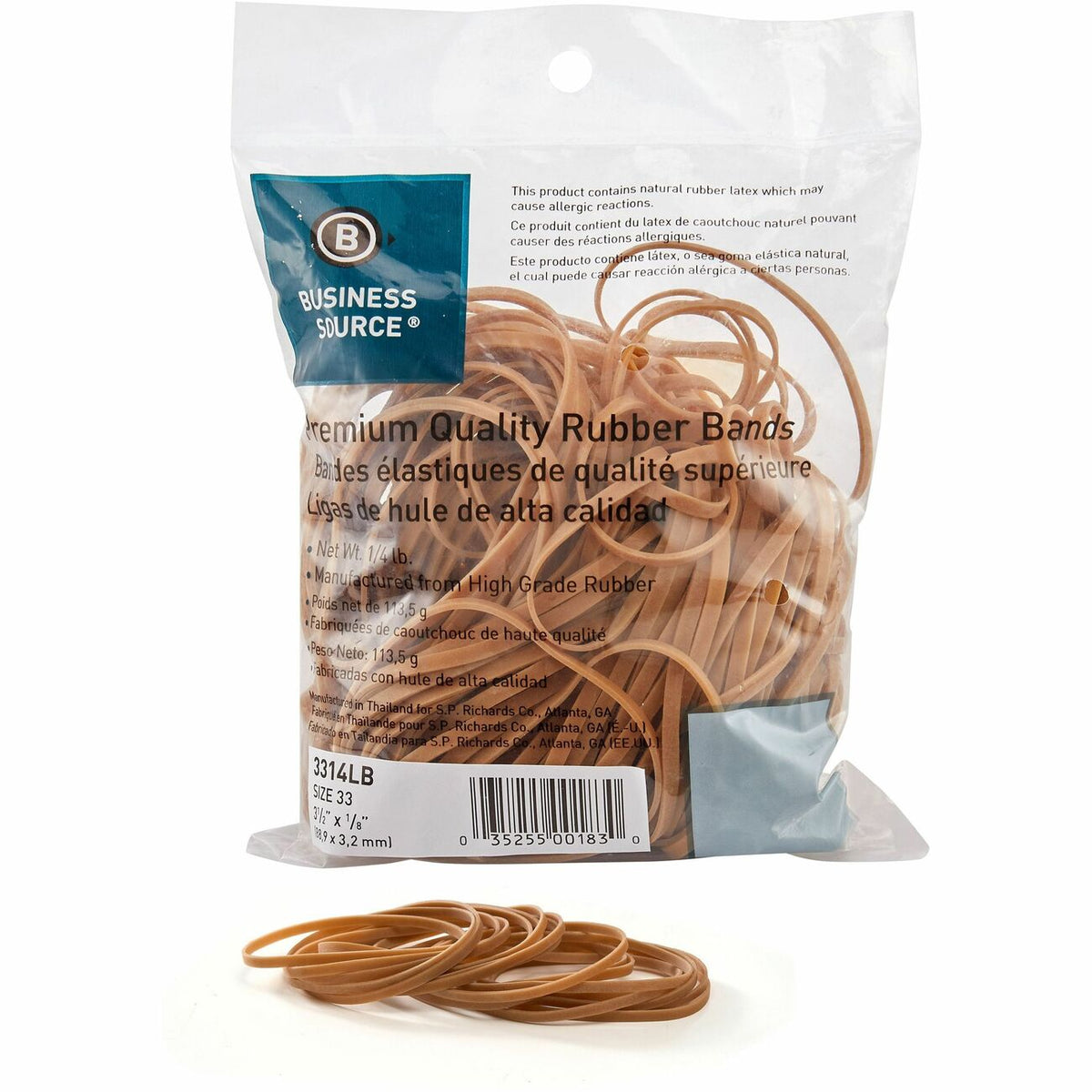 Business Source Rubberbands Size #33 1/4Lb