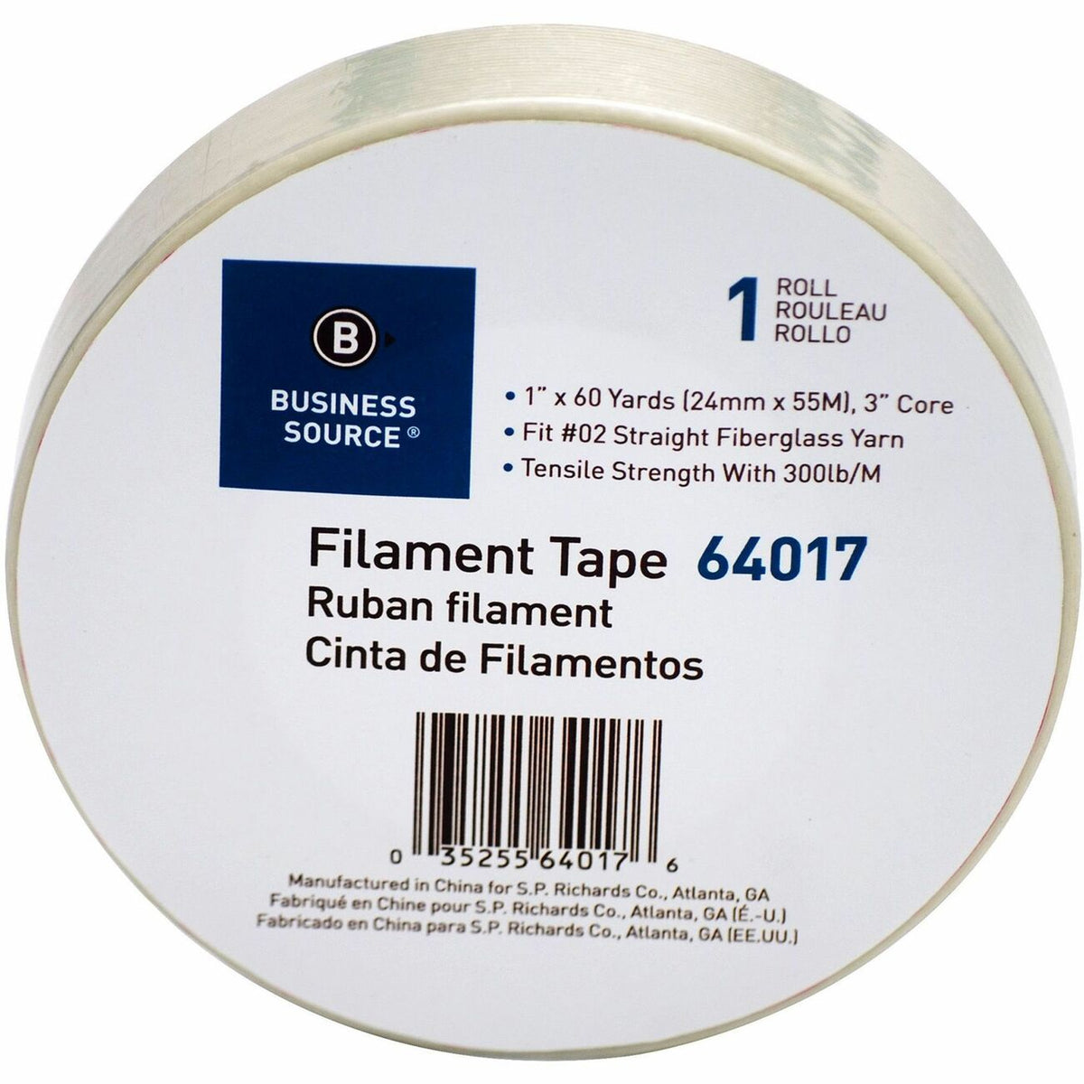Business Source Tape Filament 300Lb 1'