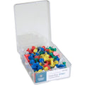 Business Source Pin Push Assorted 100/Bx