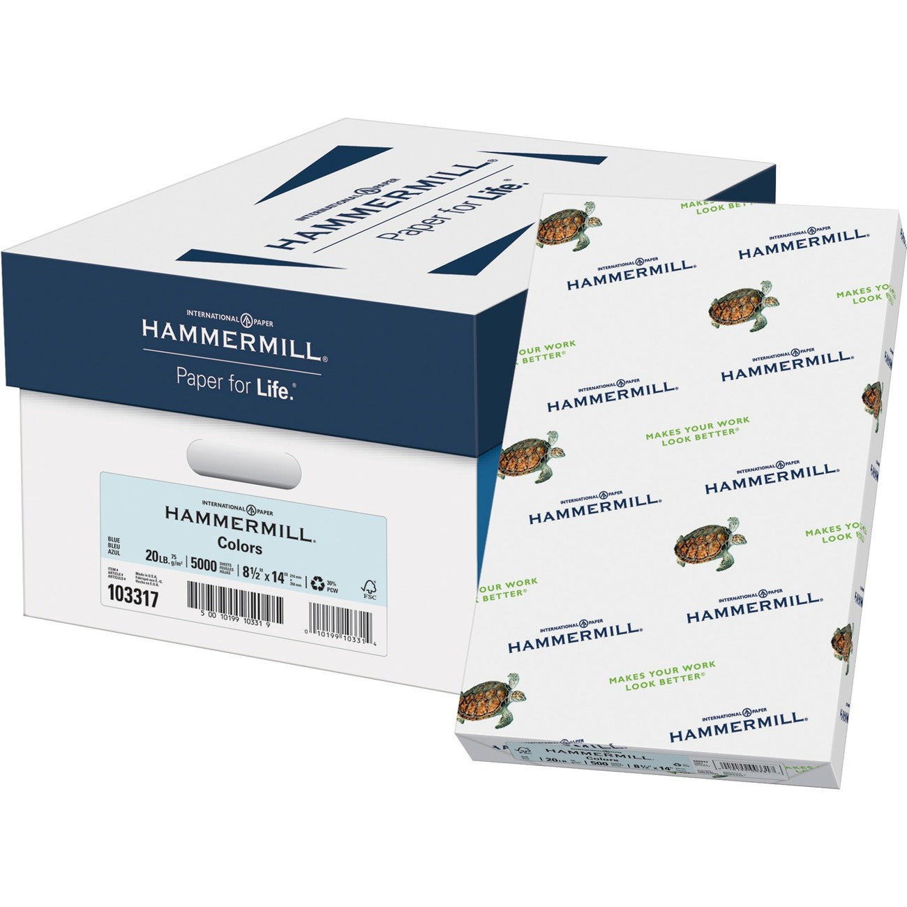 Hammermill Paper Copy 20# 8.5X14 Blue
