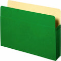 Business Source Pocket File Ltr 3.5'Exp Gn