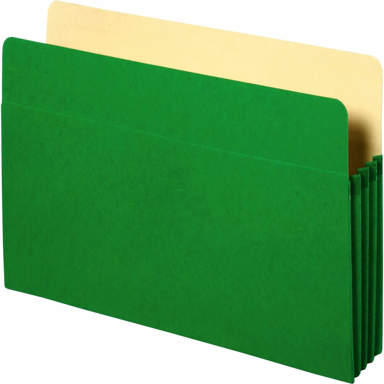 Business Source Pocket File Ltr 3.5'Exp Gn
