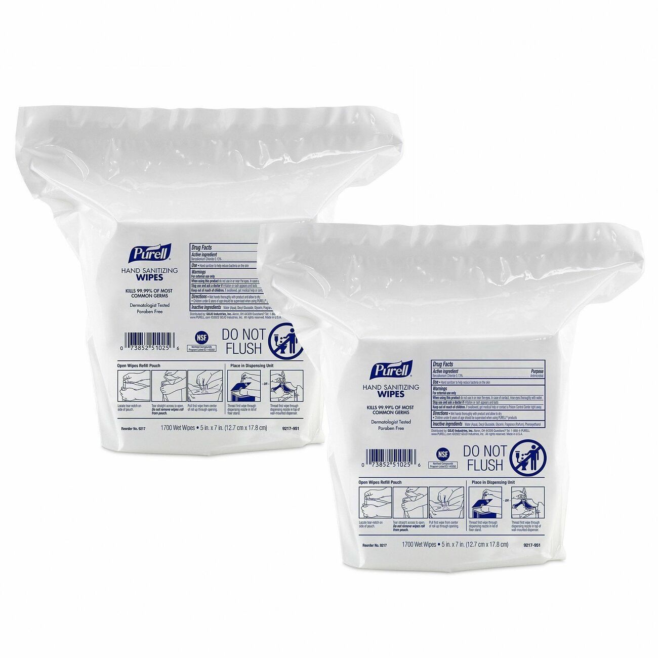 GOJO Wipes Sanitizing Hand Purel