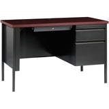 Lorell Fortress Series 45-1/2" Right Single-Pedestal Desk