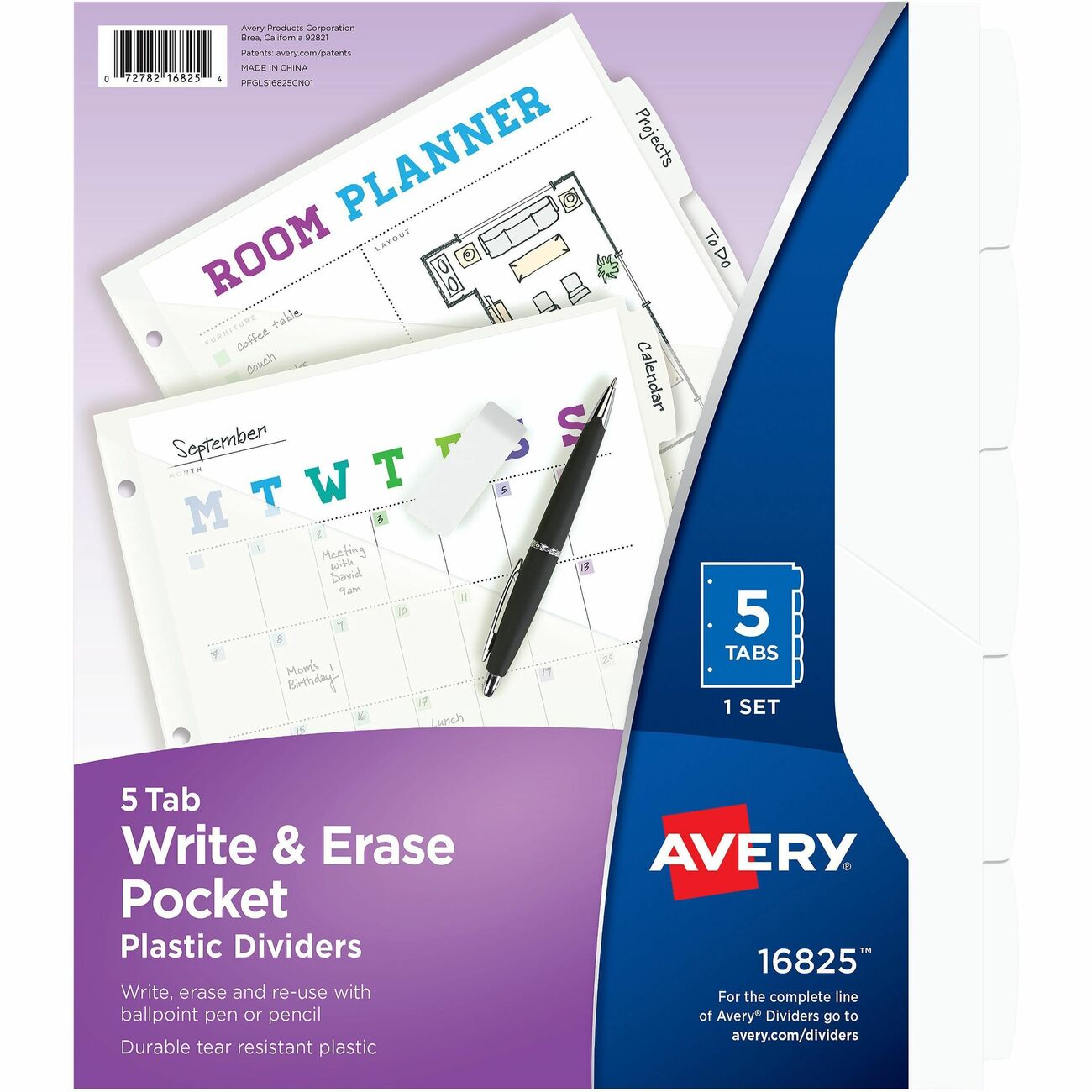Avery Dividers WE 5Tab Wht 1St