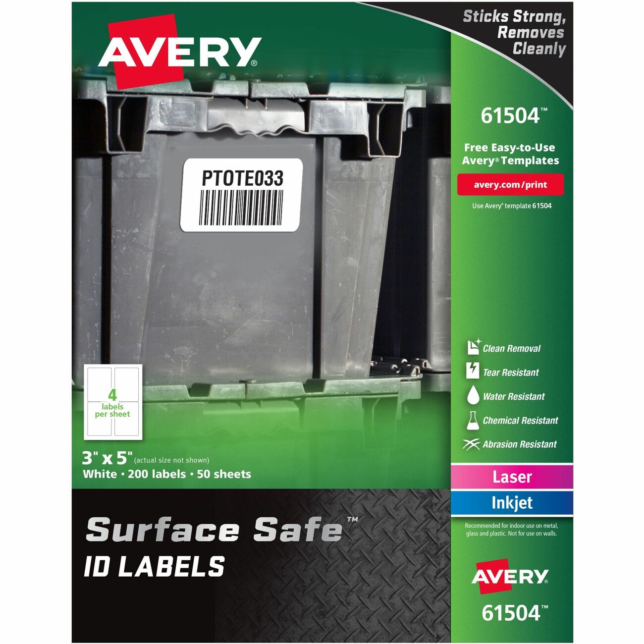 Avery Label Surfsafe Rem We 200Pk
