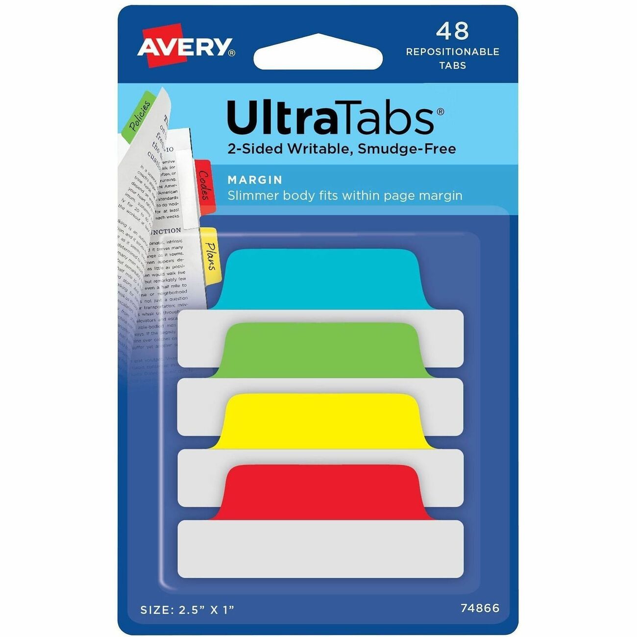 Avery Tabs 2.5 X1 48 Asstcolors