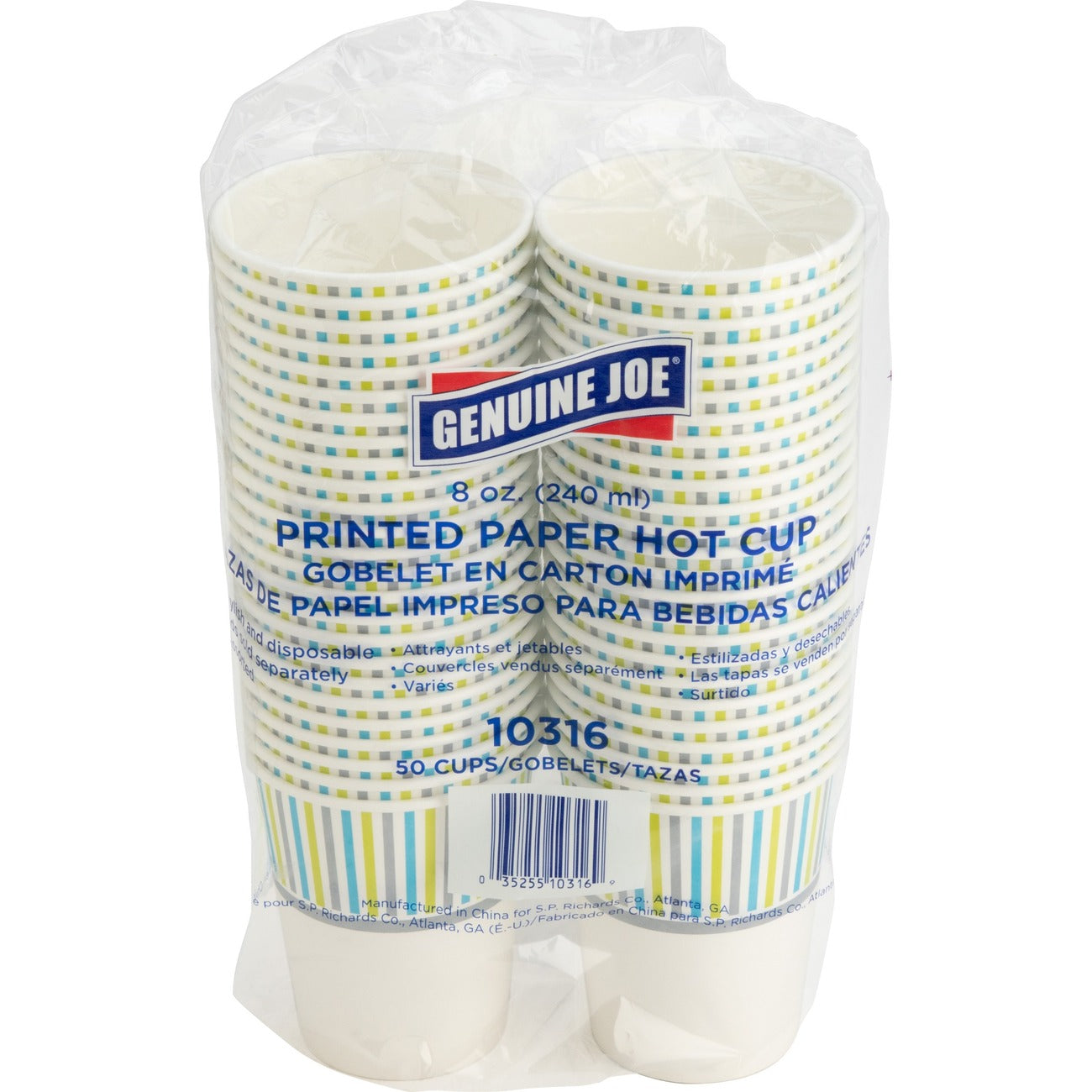 Genuine Joe Cup Paper Hot Printed 8Oz