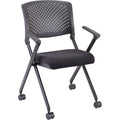 Lorell Upholstered Foldable Nesting Chairs with Arms