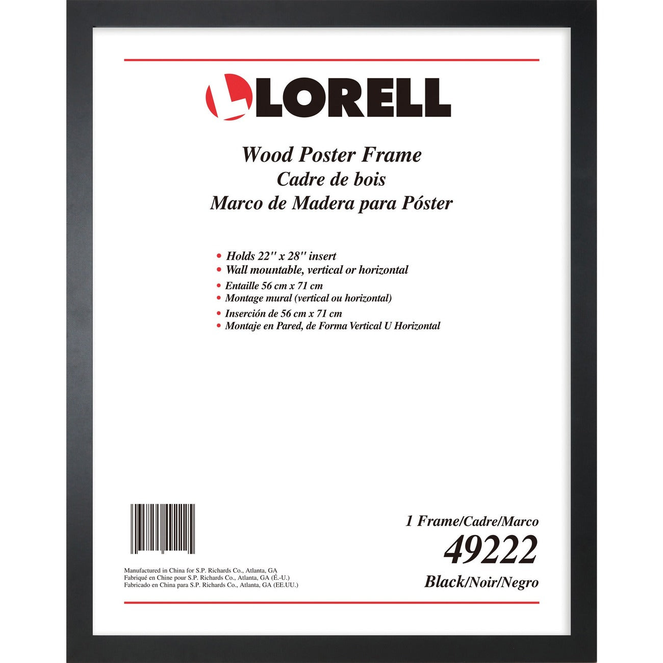 Lorell Square Poster Frame, 22" x 28"