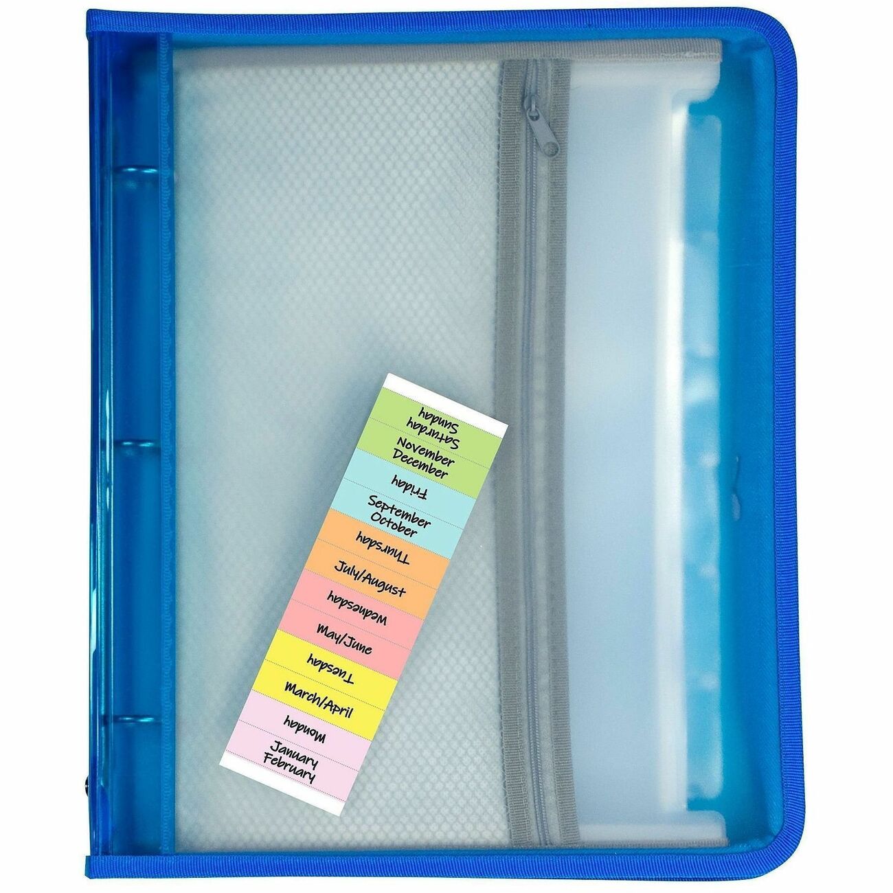 C-Line Binder Expnding W/Zip Blu