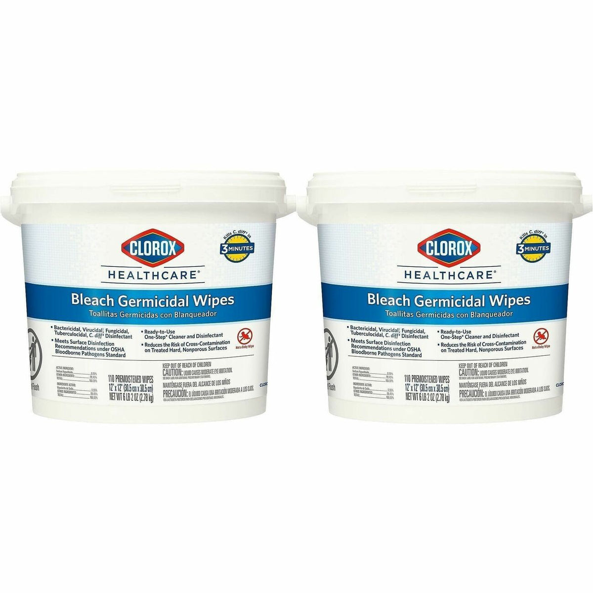 Clorox Healthcare Bleach Germicidal Wipes Bucket