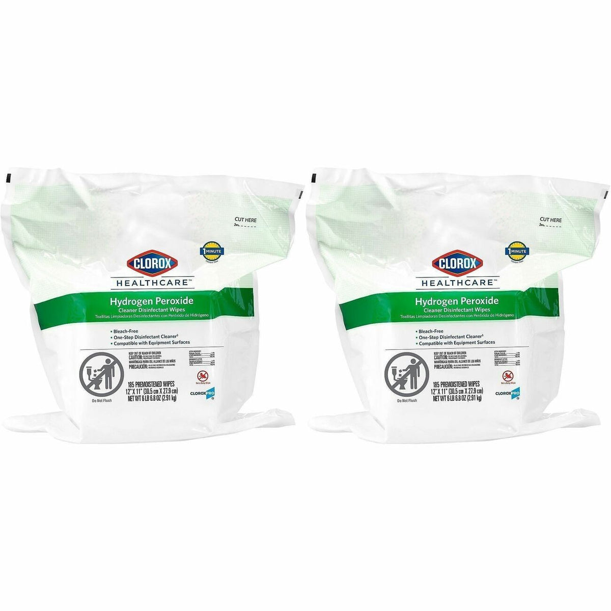Clorox Healthcare Hydrogen Peroxide Cleaner Disinfectant Wipes Bucket Refill