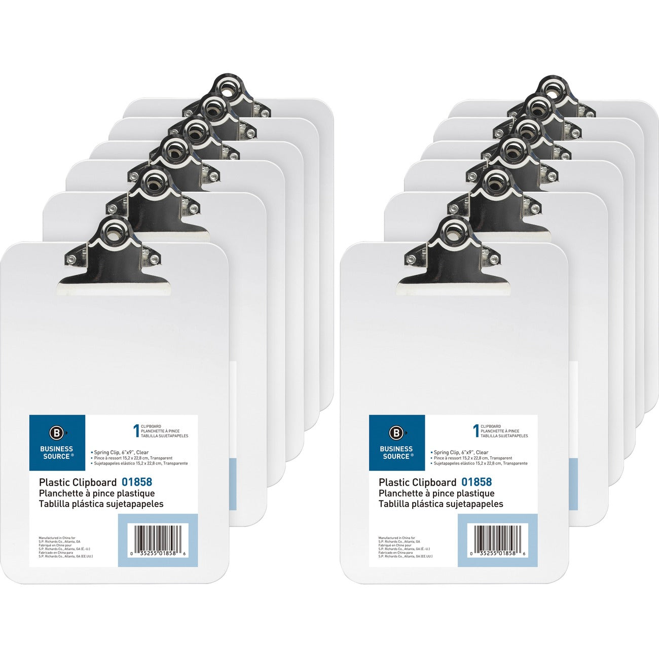 Business Source Clipboard Plastic 6X9 Clr