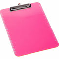Business Source Clipboard Plastic Neon Pink