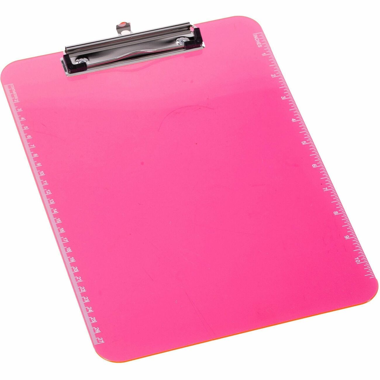 Business Source Clipboard Plastic Neon Pink