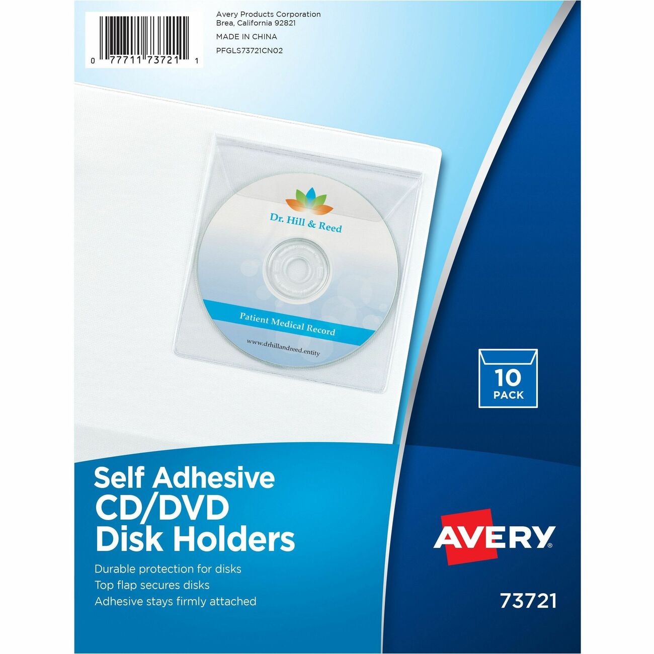 Avery Holder Self-Adh Zip Cd/Dvd