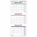 Blueline 3-Month Colorful Wall Calendar