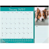 Blueline Man's Best Friend Dogs Desk Pad Calendar