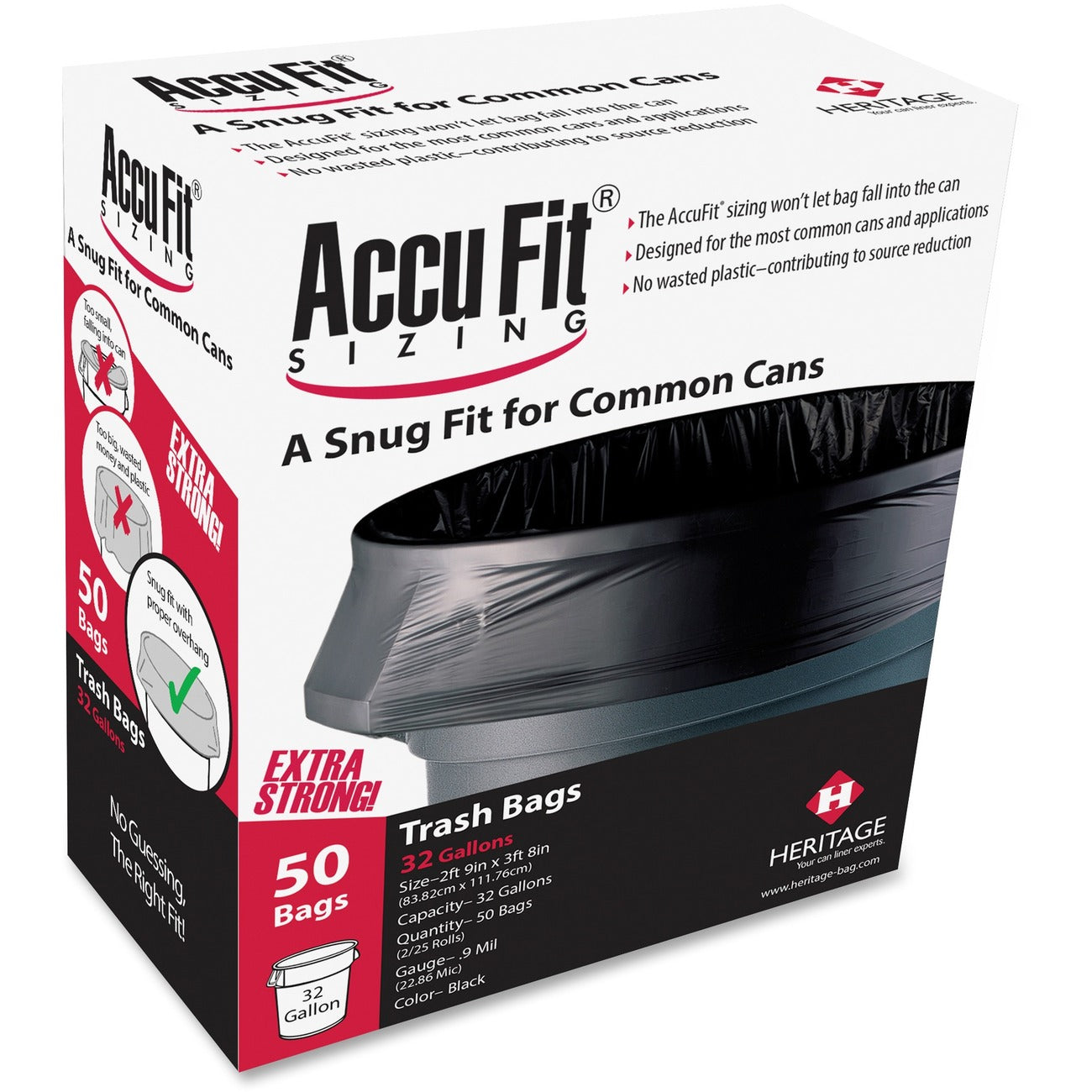 Liner Can 32Gal Black 55Lb