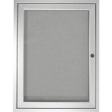 Ghent 1 Door Enclosed Vinyl Bulletin Board with Satin Frame