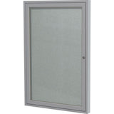 Ghent 1 Door Enclosed Vinyl Bulletin Board with Satin Frame