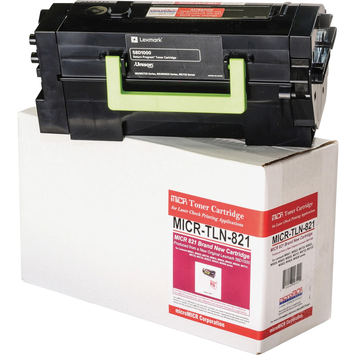 microMICR MICR Laser Toner Cartridge 58D1000 - Black - 1 Each