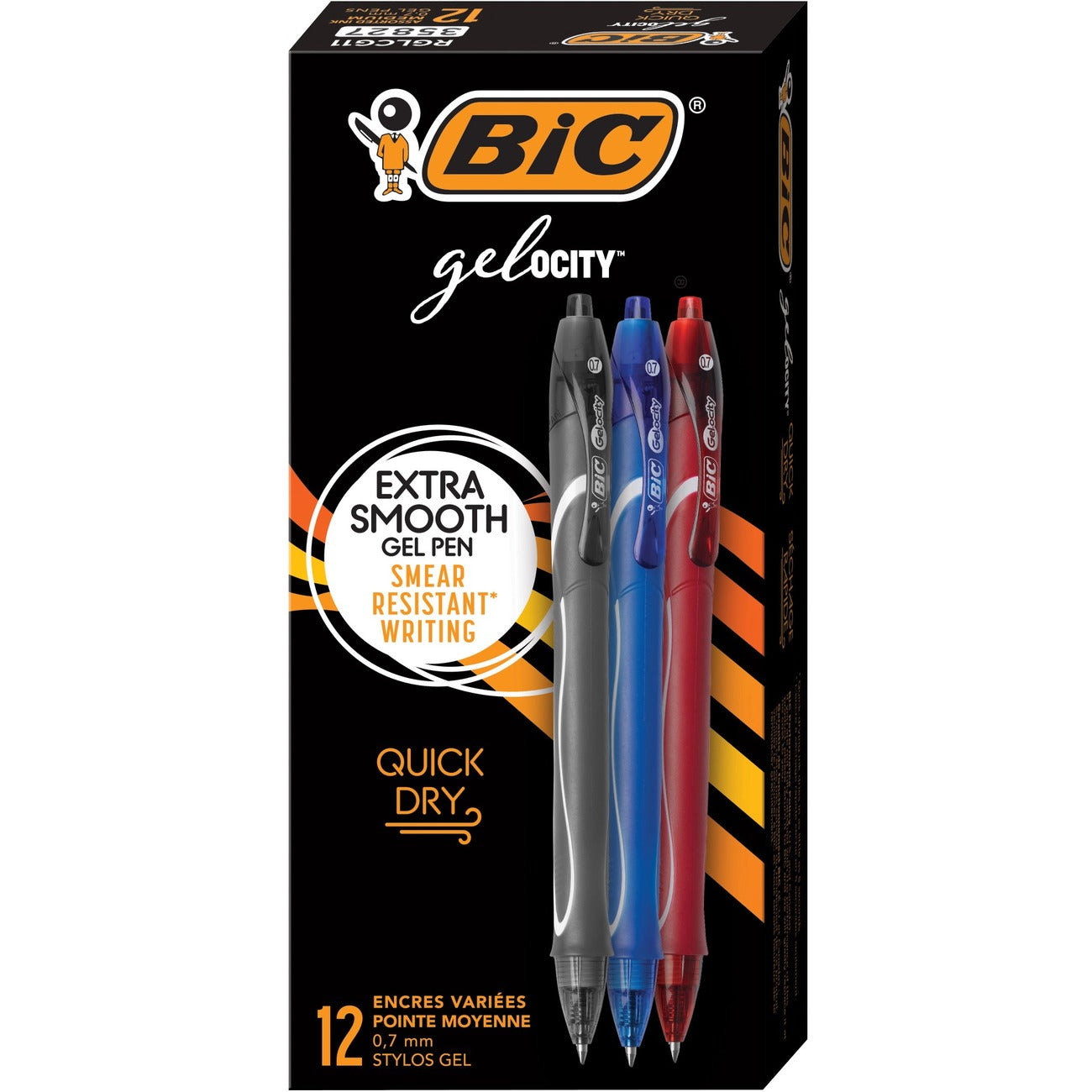 BIC Pen Gelocty Quick Dry Ast