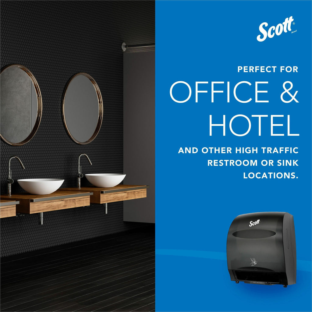 Scott Essential Automatic Hard Roll Towel Dispenser - rear
