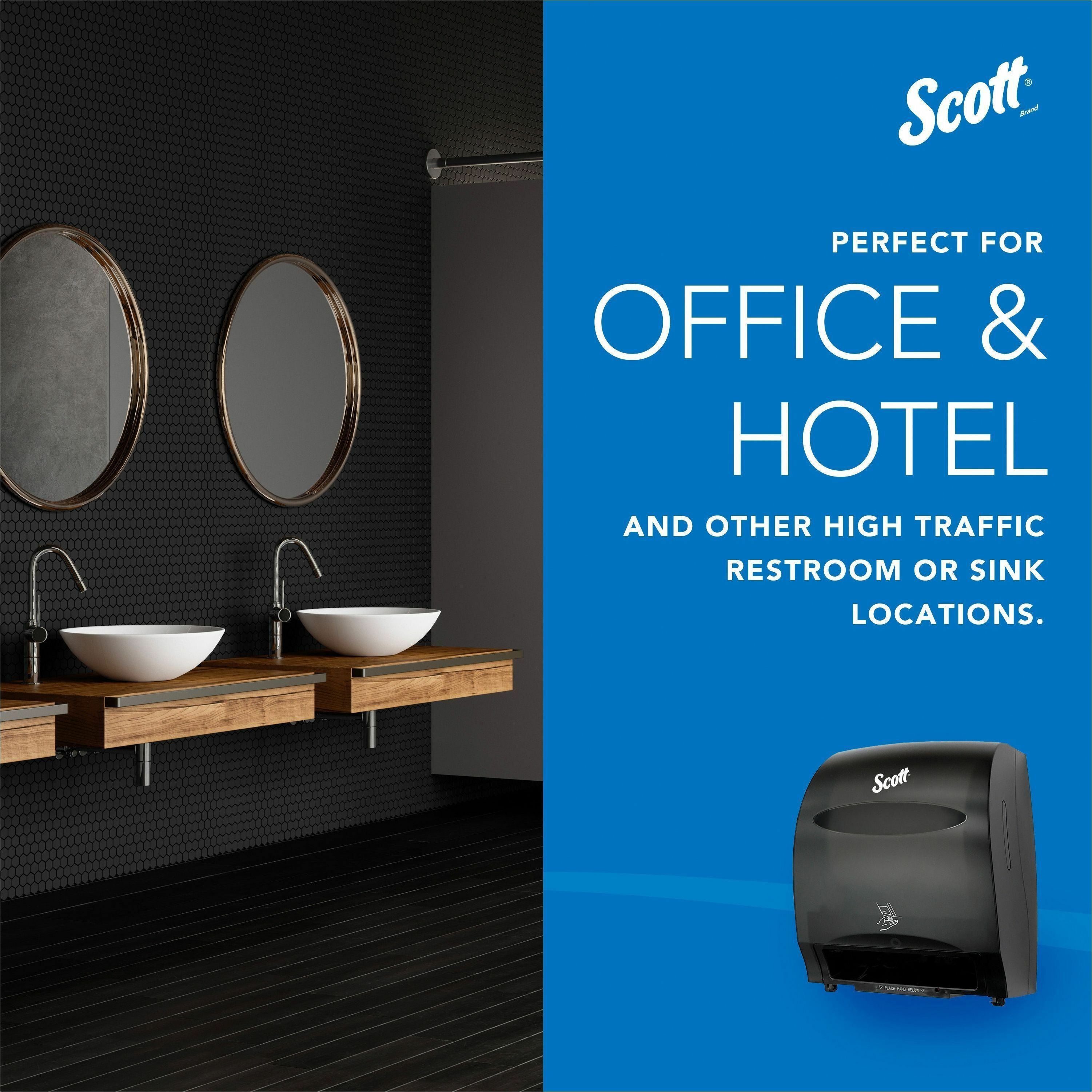 Scott Essential Automatic Hard Roll Towel Dispenser - rear
