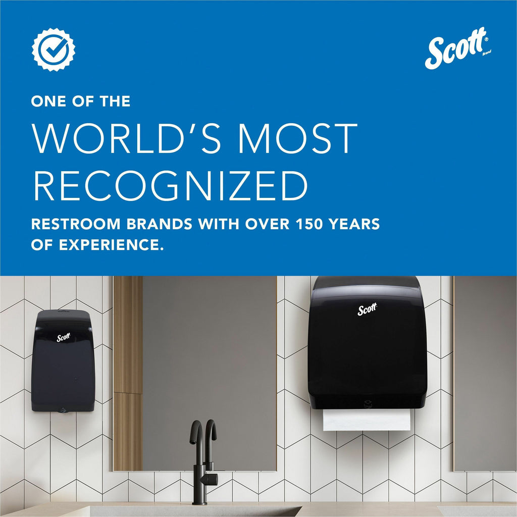 Scott Essential Automatic Hard Roll Towel Dispenser - in use